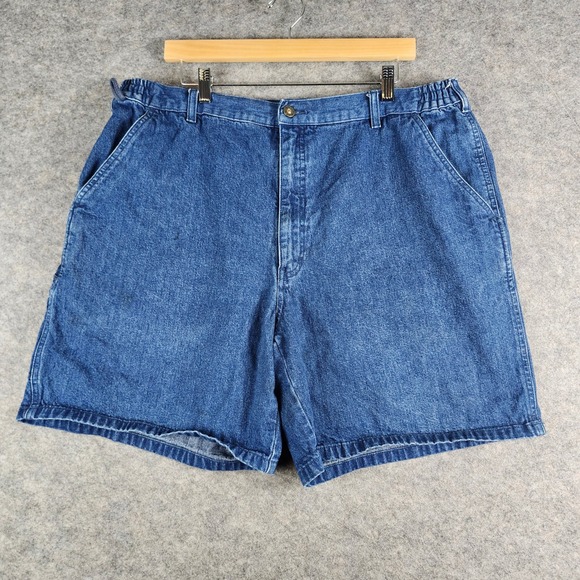 Cabela's Other - Cabela's Denim Utility Shorts Mens 40 Blue Carpenter Relaxed Elastic Waist ST130